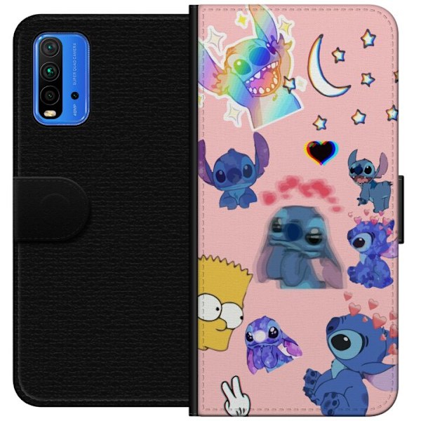 Xiaomi Redmi Note 9 4G Lommeboketui Stitch