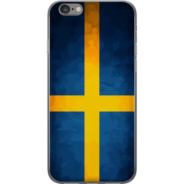 Kompatibelt Mobildeksel til Apple iPhone 6 Svenska flaggan blå