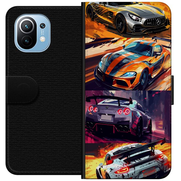Xiaomi Mi 11 Lompakkokotelo Ralli kuume - vauhdikas teema ralliautoilla