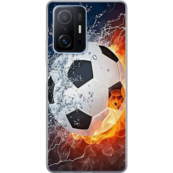 Xiaomi 11T Genomskinligt Skal Fotboll Eld