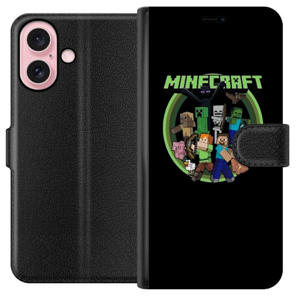 Apple iPhone 16 Lommeboketui Minecraft