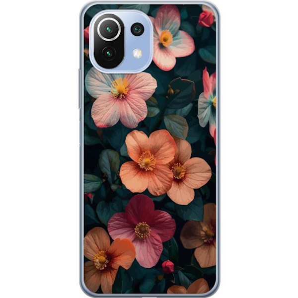 Xiaomi Mi 11 Lite Genomskinligt Skal Blommor