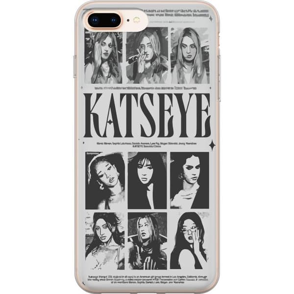 Kompatibel Mobilcover til Apple iPhone 7 Plus KATSEYE svartvit poster grå