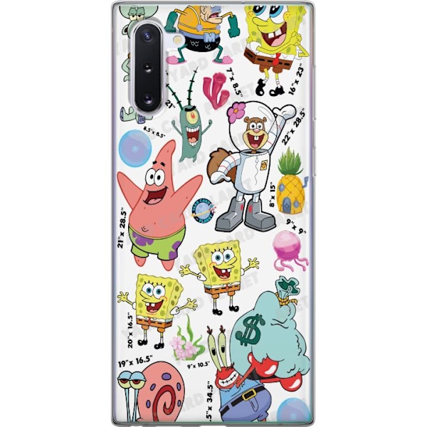 Samsung Galaxy Note10 Gjennomsiktig deksel SpongeBob SquarePan