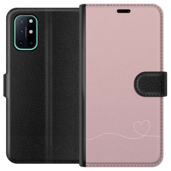 OnePlus 8T Tegnebogsetui Lyserød Hjerne Design