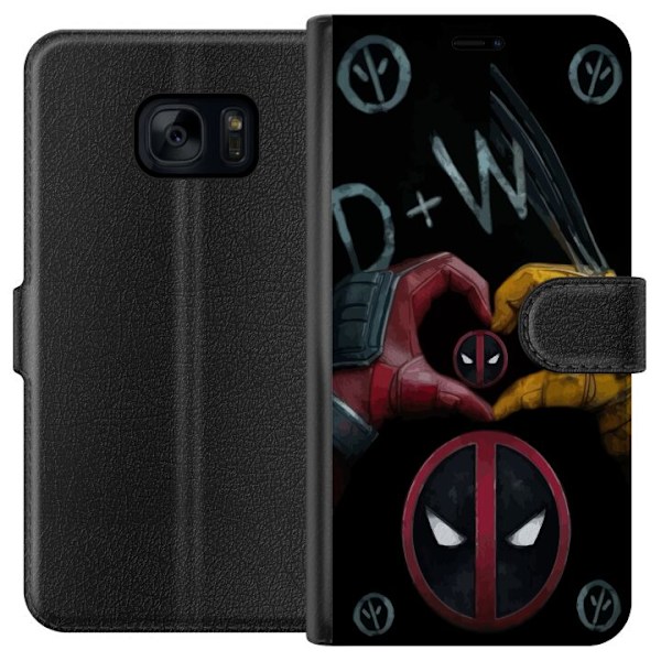 Samsung Galaxy S7 Lommeboketui Deadpool & Wolverine Kjærlighe