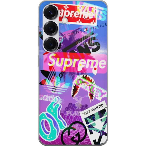 Samsung Galaxy S25 Läpinäkyvä kuori 3D Merkkejä