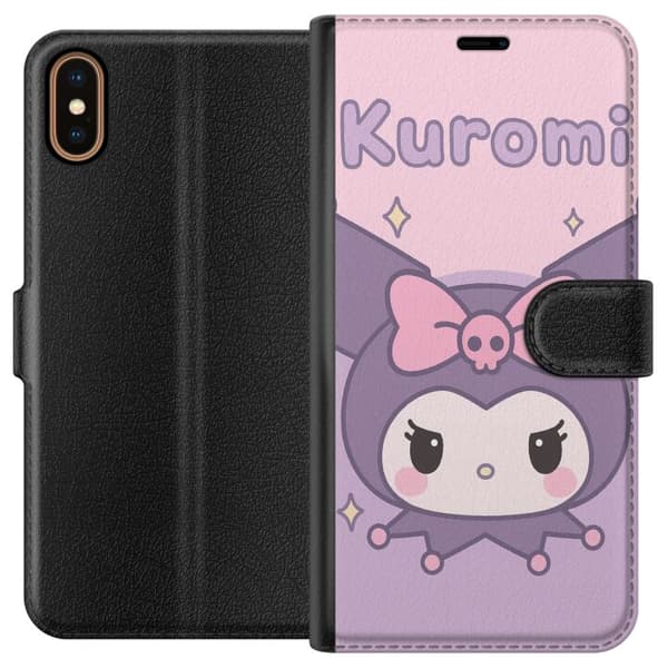 Kompatibel Tegnebogsetui til Apple iPhone X Kuromi Kawaii
