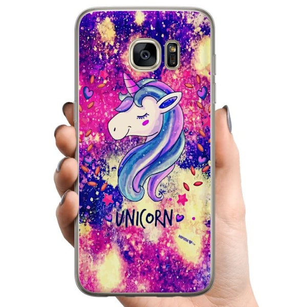 Samsung Galaxy S7 edge TPU Mobilcover Enhjørning