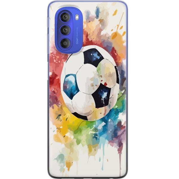 Motorola Moto G51 5G Genomskinligt Skal Fotboll