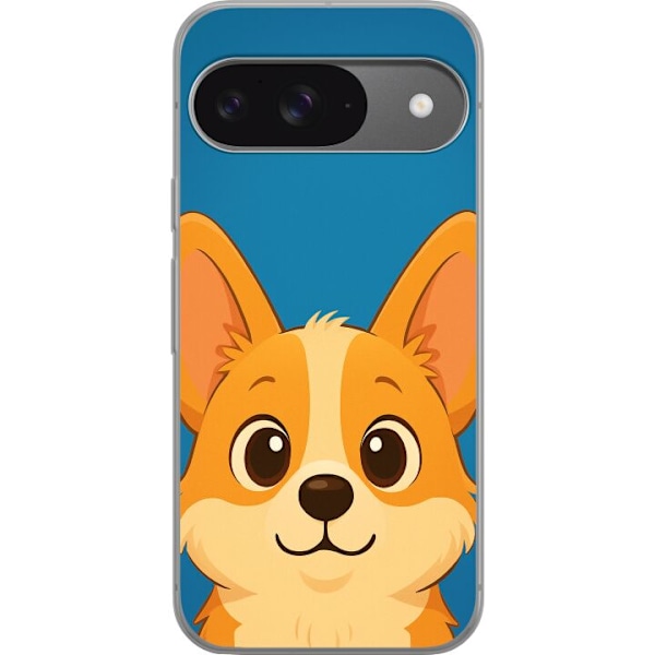 Google Pixel 9 Gjennomsiktig deksel Hello Corgi