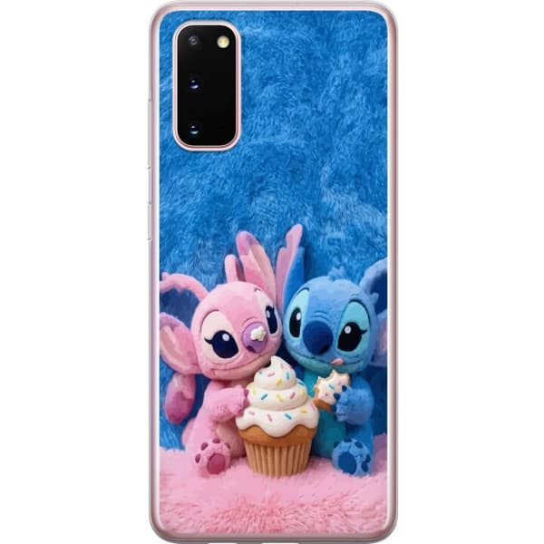 Kompatibel Mobilcover til Samsung Galaxy S20 Søde blå og lyserøde figurer med stor cupcake og krymmel pink