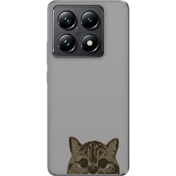 Xiaomi 14T Genomskinligt Skal Grå Kattblick – stilren kattd