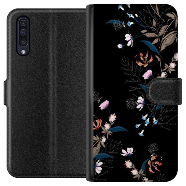 Kompatibelt Plånboksfodral till Samsung Galaxy A50 Blommor