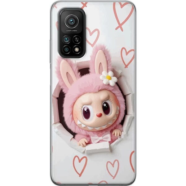 Xiaomi Mi 10T Pro 5G Läpinäkyvä kuori Labubu Sydän Taustakuva Pop Mart Rakkausteema Hahmodesign Suosittu Motiivi Keräilytaideteossarja