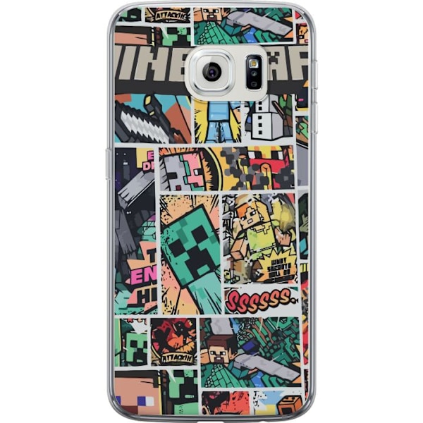 Samsung Galaxy S6 edge Läpinäkyvä kuori Minecraft Taide