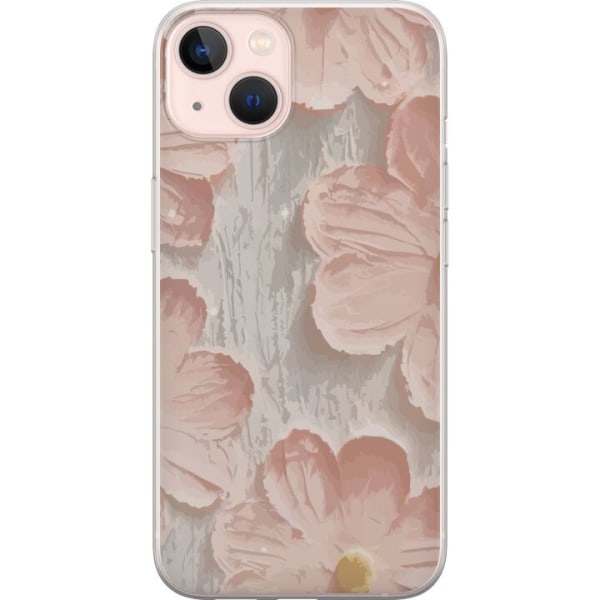 Apple iPhone 13 Gjennomsiktig deksel Rosa Blomster
