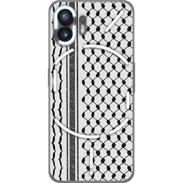 Nothing Phone (2) Läpinäkyvä kuori Palestiinalainen kuvio - perinteiseen tyyliin inspiroima keffiyeh-kangas