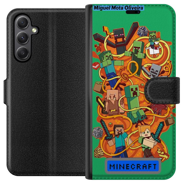 Samsung Galaxy A24 4G Tegnebogsetui Minecraft