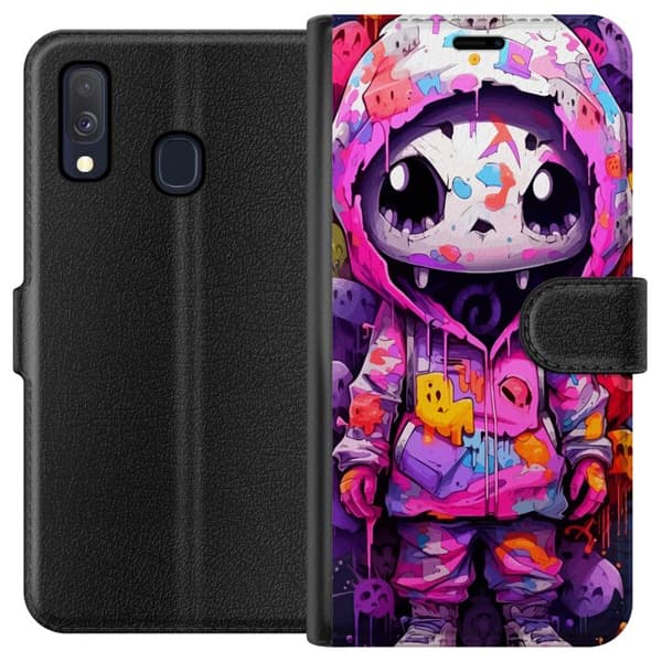 Kompatibel Tegnebogsetui til Samsung Galaxy A40 Anime