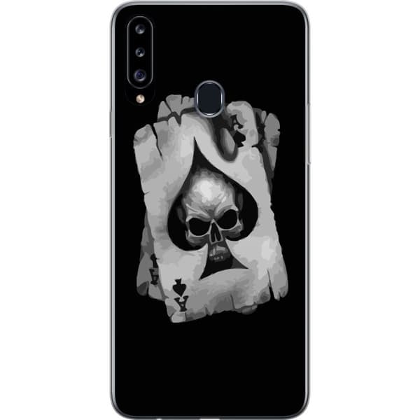 Kompatibelt Mobildeksel til Samsung Galaxy A20s Hodeskall Kortspill
