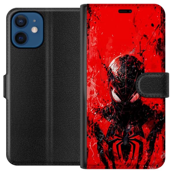 Kompatibel Tegnebogsetui til Apple iPhone 12 Spider Man