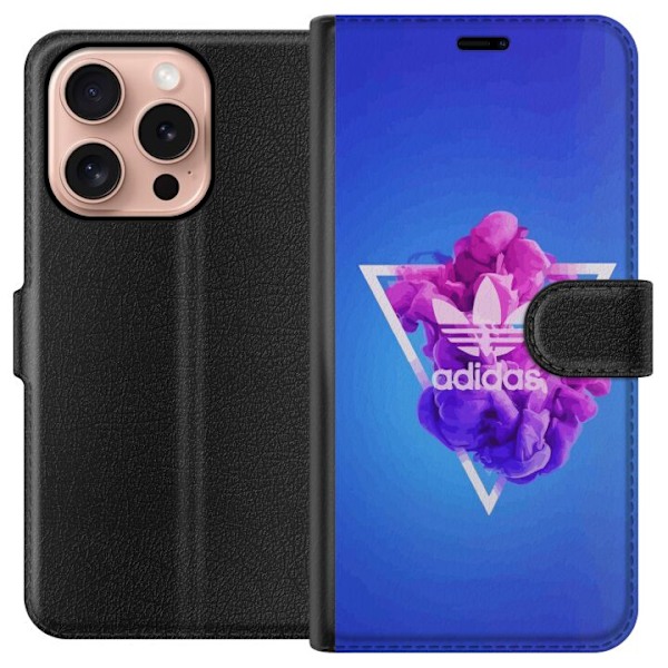 Apple iPhone 16 Pro Plånboksfodral Adidas-inspirerad blå des