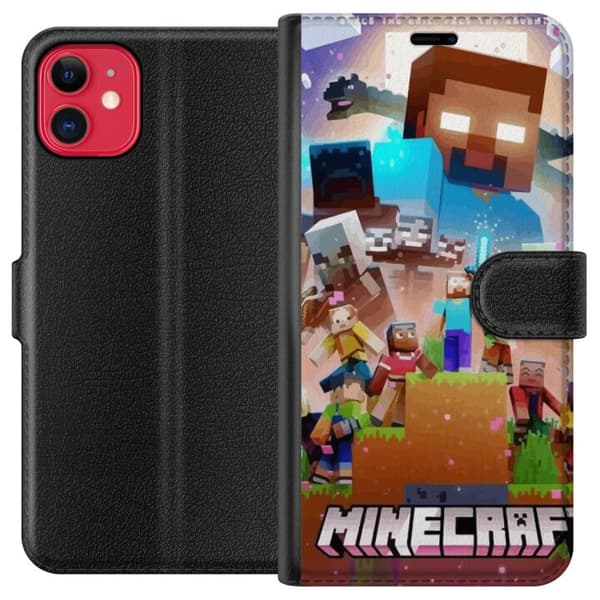 Kompatibel Tegnebogsetui til Apple iPhone 11 Minecraft