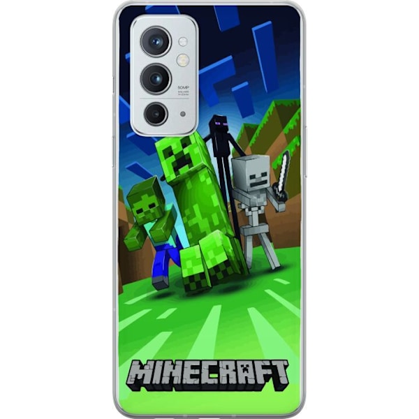OnePlus 9RT 5G Läpinäkyvä kuori Minecraft Creeper mobilskal i klassisk grön pixelstil