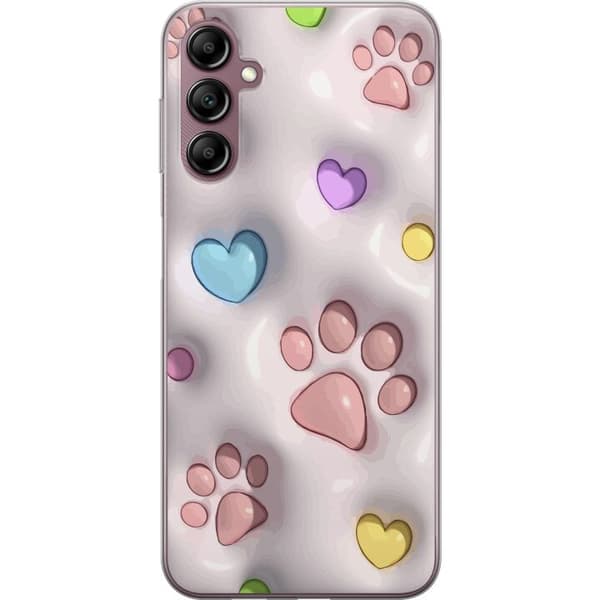 Kompatibelt Mobildeksel til Samsung Galaxy A14 5G Fluffy Pfoten