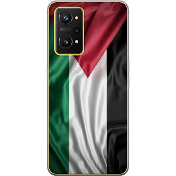 Realme GT Neo 3T Gennemsigtig cover Palestinaflaget – ikonisk frihedssymbol i rød, sort, hvid og grøn