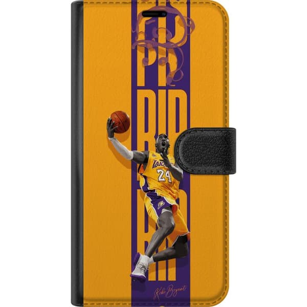 Kompatibel Tegnebogsetui til Apple iPhone 8 Plus Kobe Bryant i Lakers-trøje under kraftfuld dunk gul