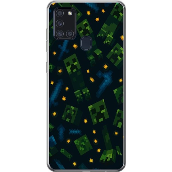 Samsung Galaxy A21s Genomskinligt Skal Minecraft Dungeons Mob