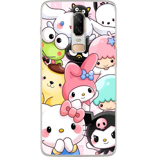 OnePlus 6 Genomskinligt Skal Kawaii Sanrio Crew