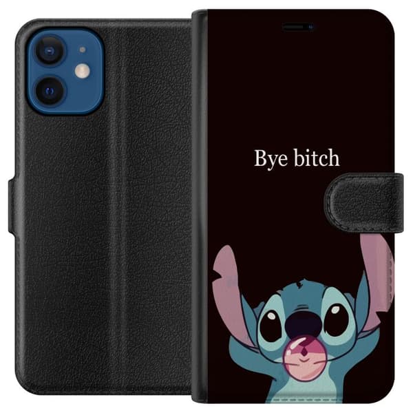 Kompatibelt Plånboksfodral till Apple iPhone 12 mini Bye bitch, Stitch