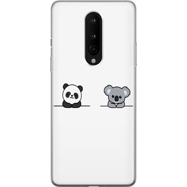 OnePlus 8 Gennemsigtig cover Panda Koala