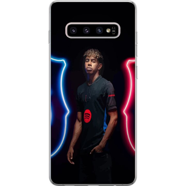 Samsung Galaxy S10+ Läpinäkyvä kuori Yamal Jalkapallo FC Barcelona Nuori Lahjakkuus Pelaaja Jalkapallotähti Espanja La Liga Suosittu Motiivi
