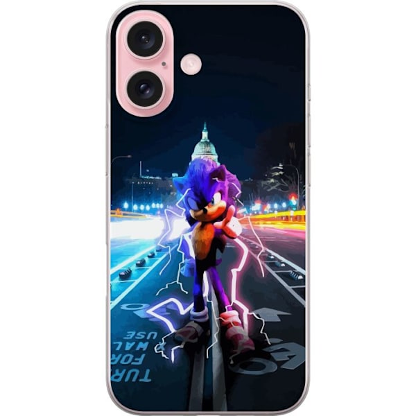 Apple iPhone 16 Gennemsigtig cover Sonic the Hedgehog