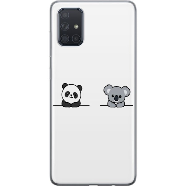 Samsung Galaxy A71 Gennemsigtig cover Panda Koala