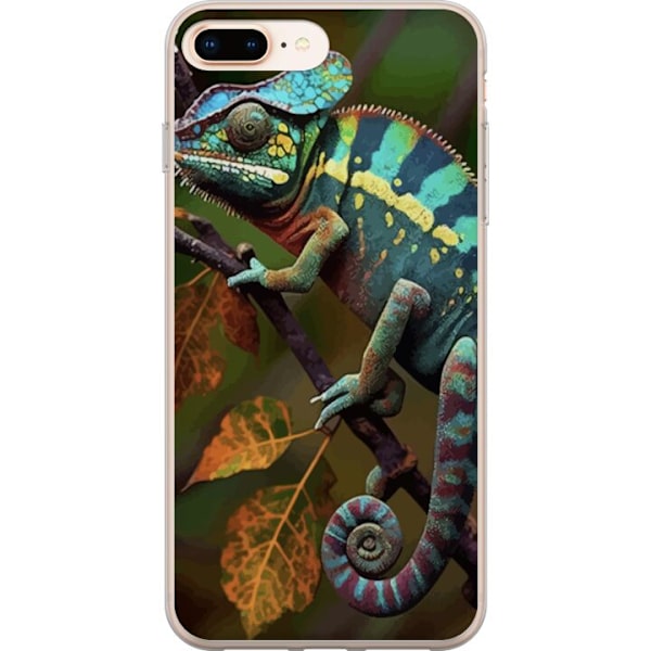 Apple iPhone 7 Plus Läpinäkyvä kuori Lisko Graafinen Streetwear Suunnittelu Eläinmalli Moderni Kaupunkityyli Suosittu Motiivi Luova Taide Trendi