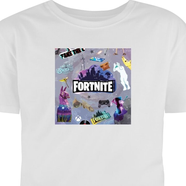 Børne T-shirt | Behagelig T-shirt til Børn Fortnite hvid 1-2 År