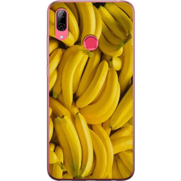 Huawei Y7 (2019) Genomskinligt Skal Banana Pattern – lekfullt mönster med gula bananer
