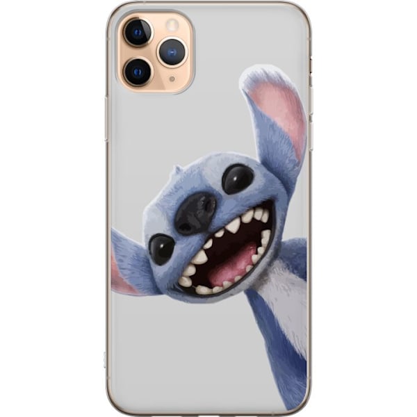 Apple iPhone 11 Pro Max Genomskinligt Skal Stitch i Fart – Kawaii Design för Fans & Barn