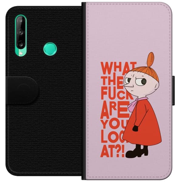 Kompatibel Tegnebogsetui til Huawei P40 lite E Lilla My Förvånad pink