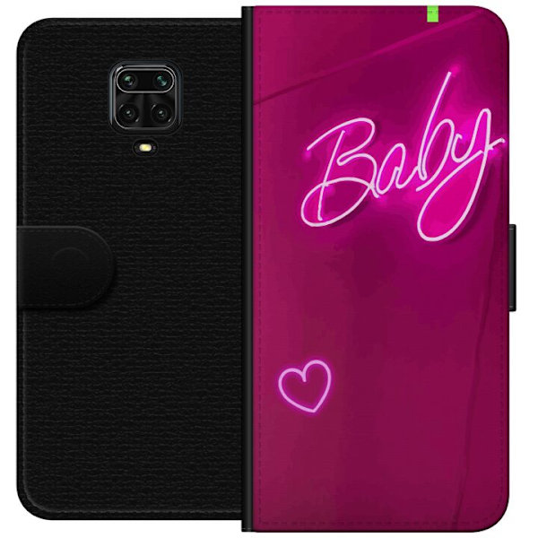 Xiaomi Redmi Note 9S Lommeboketui Baby Hjerte