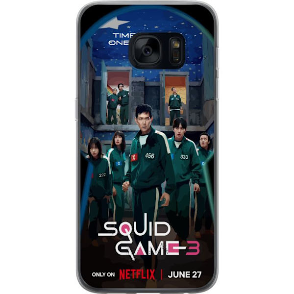 Samsung Galaxy S7 Läpinäkyvä kuori Squid Game Kausi 3 TV-sarjan hahmot Suositut TV-sarja Motiivit Ikoni Jännitys Draama Aasialainen suunnittelu Tr