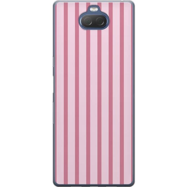 Kompatibelt Mobilskal till Sony Xperia 10 Plus Rosa ränder rosa
