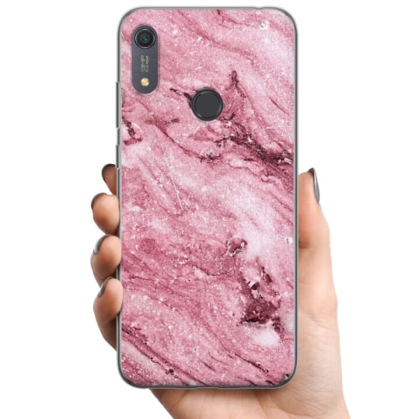 Huawei Y6s (2019) TPU Mobildeksel Glitrer Marmor