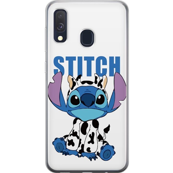 Samsung Galaxy A40 Genomskinligt Skal Stitch