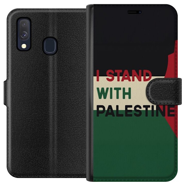 Samsung Galaxy A40 Plånboksfodral Stand with Palestine – solidaritetsdesign med starkt budskap